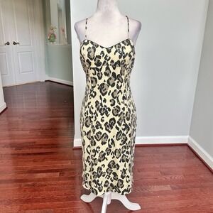 NWT Cache Criscione New York Limited Edition Sequin Cheetah Cocktail Dress